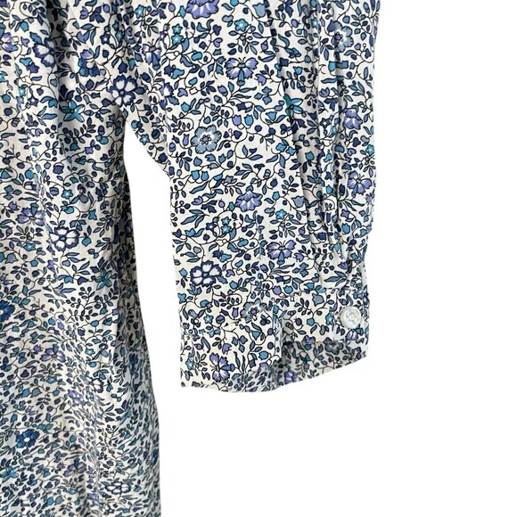 JONES NEW YORK Lightweight Rayon Floral Long-Sleeve V-Neck Blouse, 1X - Picture 5 of 12